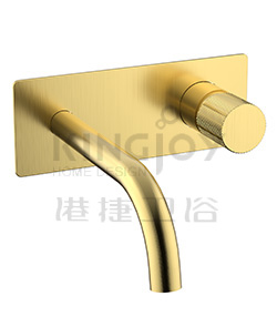 (KJ827V000 Brushed Gold-Zr) Single lever wall basin mixer