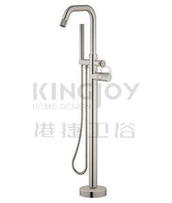 (KJ826M015 Brushed Nickel PVD (2)) Thermostatic bath/shower mixer floor-mounted