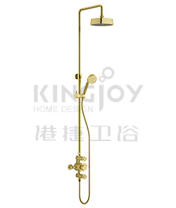 (KJ8268310 Brushed Gold-Zr (3)) Thermostatic shower mixer