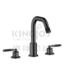 (KJ826T001 Matte Black) Two-handle basin mixer deck-mounted