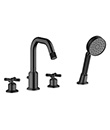 4-hole bath/shower mixer deck-mounted